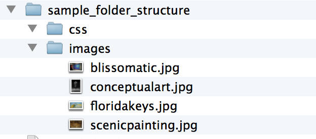 sample folder structure